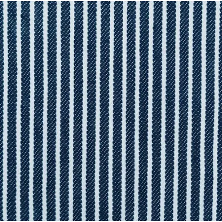 Denim Stoff 145cm 008 Marineblå Striper - 50cm