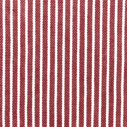 Denim Stoff 145cm 015 Røde Striber - 50cm