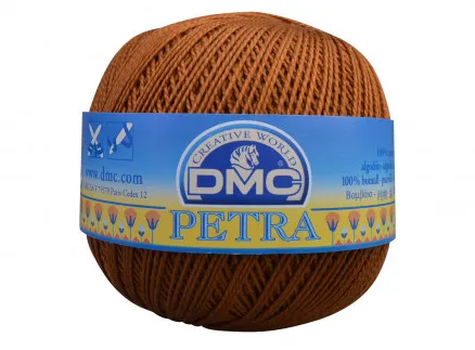 DMC Petra Nr. 8 Heklegarn Unicolor 5434 Gullbrun