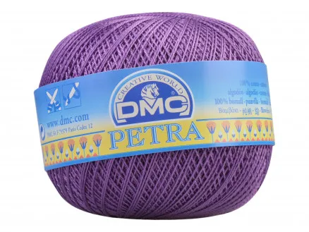 DMC Petra Nr. 8 Heklegarn Unicolor 53837 Lilla