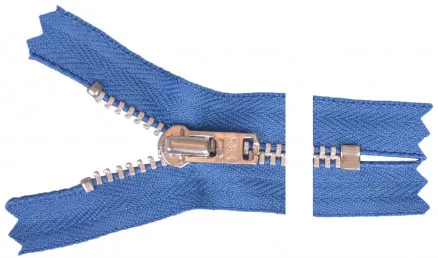 YKK Glidelås Aluminium 22cm 4mm Blå